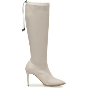 Enjoy 3pr Bej Kadın Topuklu Çizme