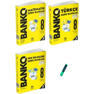 Lgs 8. Sınıf Banko Serisi Matematik Türkçe ve Fen Bilimleri 3lü Set Soru Bankaları