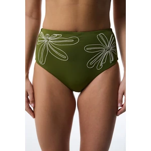 Kır Yeşili Nakışlı Bikini Altı