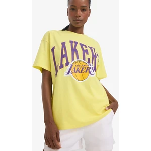 Defactofit Nba Los Angeles Lakers Oversize Fit Bisiklet Yaka Kısa Kollu TIŞÖRT Y1562AZ25SM