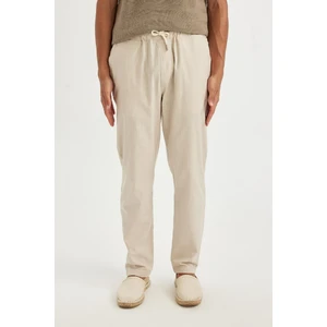 %100 Pamuk Yazlık Jogger Pantolon Dar Paça Beli Bağcıklı Lastikli Cepli Z6475AZ24AU