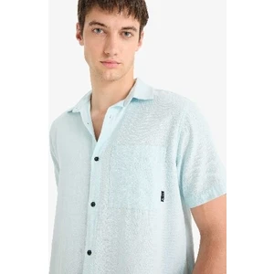 %100 Pamuk Regular Fit Yazlık Kısa Kollu Gömlek E0461AX25SM