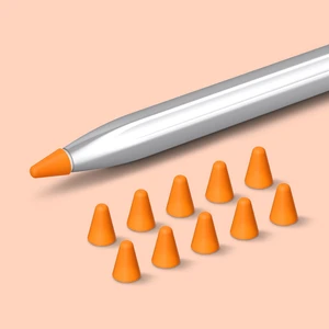 Huawei M-Pencil 2./1. Nesil 10 Adet Dokunmatik Ekran Kalem Ucu Kılıfı Silikon Kalem Ucu Kapağı-Turuncu (Yurt Dışından)