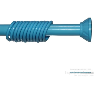 Banyo Perde Borusu 120cm-200cm Mavi Duş Perde Borusu Duşakabin Perde Askısı Yaylı Duş Borusu Metal