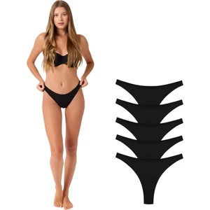 Kadın Brazilian Külot 5'li Paket Yumuşak Pamuklu Esnek Doku