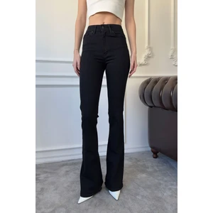 Premium İspanyol Paça Jean- SİYAH