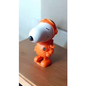Vintage Orijinal Snoopy Kurmalı Yürüyen Figür Oyuncak & 9 cm