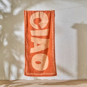 %100 Pamuk Ciao Plaj Havlusu Kiremit (90X150 Cm)