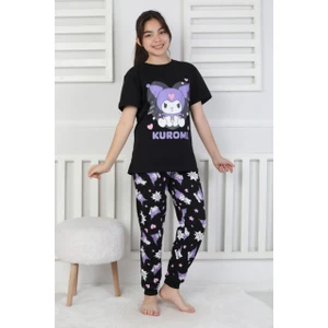 %100 Pamuk Yazlık Kısa Kollu Terletmeyen Yumuşak Kumaşlı Kız Çocuk Pijama Takımı