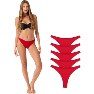 Kadın Brazilian Külot 5'li Paket Yumuşak Pamuklu Esnek Doku