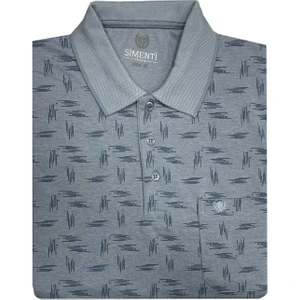 Simenti Yakalı Klasik Fit Kısa Kol Erkek Tişört 7286