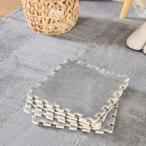 Kaşmir Halı Puzzle Mat Gri 30x30 cm