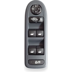 Citroen C5 2008-2015 Sol Ön Kapı Dörtlü Cam Düğmesi Ayna Katlamalı