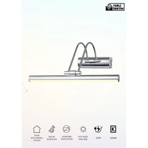 Karen Banyo 35 cm Krom Kasa Gün Işığı, Elektrikli Banyo Ayna Tablo Aydınlatma Flüt Kuğu LED Aplik