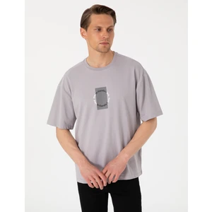 Pierre Cardin Erkek Gri Comfort Fit Bisiklet Yaka Tişört 50310155-VR024