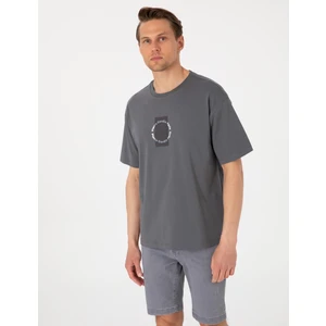 Pierre Cardin Erkek Antrasit Comfort Fit Bisiklet Yaka Tişört 50310155-VR006