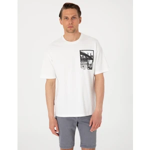Pierre Cardin Erkek Beyaz Comfort Fit Bisiklet Yaka Tişört 50310144-VR013