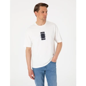 Pierre Cardin Erkek Beyaz Comfort Fit Bisiklet Yaka Tişört 50310155-VR013
