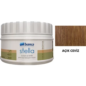 Stella Su Bazlı Saf Akrilik Ahşap Boyası 250 ml Açık Ceviz