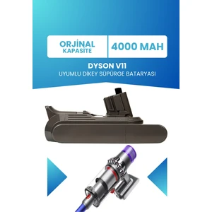 Dyson V11 Uyumlu Batarya (Orjinal Kapasite) 25.2V 4000MAH Pil Dikey Süpürge Bataryası