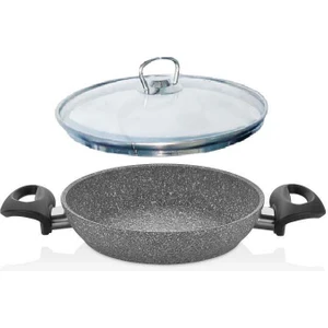 Granit Sahan 24 cm Sahan Cam Kapaklı