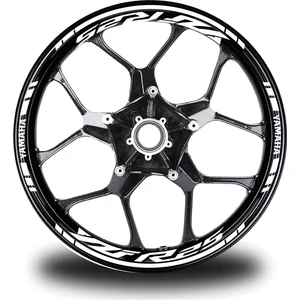 Yeni Özel  Motosiklet Jant Şeridi Yzf R25 Yamaha Uyumlu Beyaz-Beyaz Sağ/sol-Ön/arka