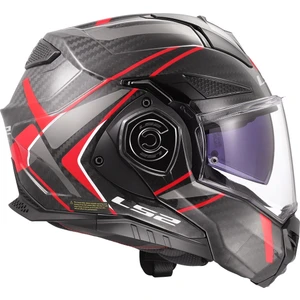 Ls2 Advant x Karbon Future 2 Kırmızı Çene Açılır Kask
