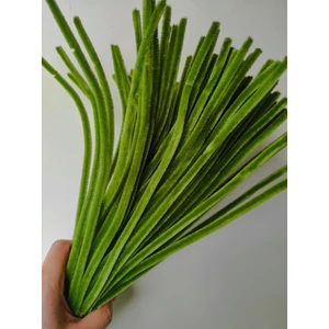 Liva Heryer.ciceklenir 100'LÜ Ordu Yeşili Renkli Şönil, Eğitici Şönil Seti, Tüylü Tel, 30 cm 6mm