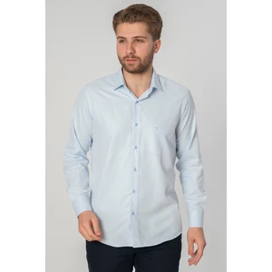 White Stone Espinho G2023 Normal Fit Klasik Pamuklu Cepli Gömlek Buz Mavisi