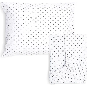 Funna Baby Çarşaf & Yastık Kılıfı Seti - Cross - Beyaz - 60 x 120 cm