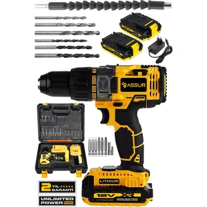 12V Metal Şanzıman Çift Akülü Bakır Sargı Şarjlı Matkap Akülü Vidalama