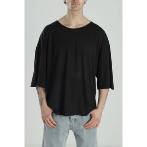 Fakir Kol Siyah Viscon T-Shirt