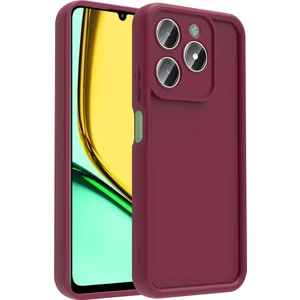 Realme C61 Kılıf Kamera Korumalı Tkdr Ananas Kapak - Mürdüm
