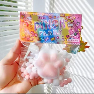 Kedi Patisi-Taba Sukuşi - Squishy Pati- Tüylü Pati - Stress Oyuncak Beyaz Kawaii Kore Tarzı