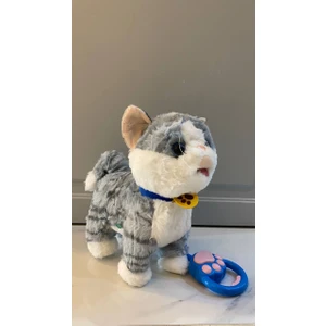 Müzikli Yürüyen Miyavlayan Yalayan Kuyruk ve Başını Sallayan Ses Kaydını Tekrarlayan Peluş Kedi