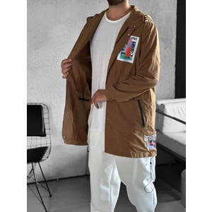 Erkek Premium Kalite Paraşüt Kumaş Taba Ceket