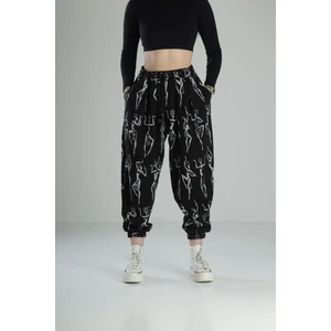 Desenli Pileli Jogger