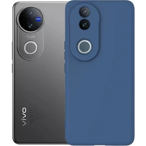 Vivo V50 5g Uyumlu Silikon Kılıf - Kamera Korumalı Esnek Pastel Renk Kapak - Lacivert