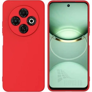 Tecno Spark 30C Uyumlu Silikon Kılıf - Kamera Korumalı Esnek Pastel Renk Kapak - Kırmızı