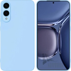 Samsung Galaxy S25 Edge Uyumlu Silikon Kılıf - Kamera Korumalı Esnek Pastel Renk Kapak - Mavi