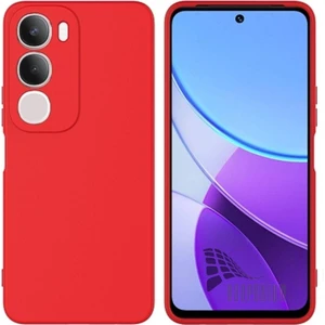 Vivo Y19S Uyumlu Silikon Kılıf - Kamera Korumalı Esnek Pastel Renk Kapak - Kırmızı