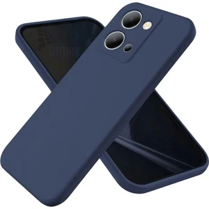 Vivo Y36 Uyumlu Silikon Kılıf - Kamera Korumalı Esnek Pastel Renk Kapak - Lacivert