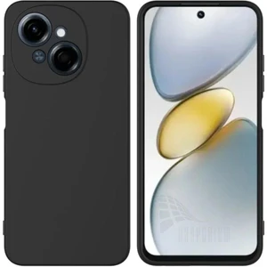 Tecno Spark Go 1 Uyumlu Silikon Kılıf - Kamera Korumalı Esnek Pastel Renk Kapak - Siyah
