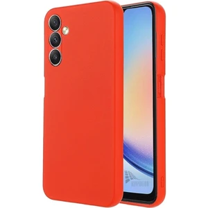 Samsung Galaxy M34 5g Uyumlu Silikon Kılıf - Kamera Korumalı Esnek Pastel Renk Kapak - Kırmızı