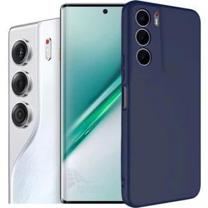 Tecno Camon 40 Cm5 Uyumlu Silikon Kılıf - Kamera Korumalı Esnek Pastel Renk Kapak - Lacivert