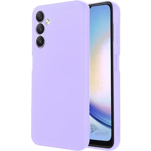 Samsung Galaxy M34 5g Uyumlu Silikon Kılıf - Kamera Korumalı Esnek Pastel Renk Kapak - Lila