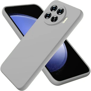 Tecno Spark 20 Pro Plus Uyumlu Silikon Kılıf - Kamera Korumalı Esnek Pastel Renk Kapak - Gri