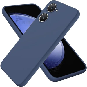 Vivo Y18 Uyumlu Silikon Kılıf - Kamera Korumalı Esnek Pastel Renk Kapak - Lacivert