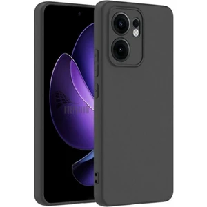 Oppo Reno 13F Uyumlu Silikon Kılıf - Kamera Korumalı Esnek Pastel Renk Kapak - Siyah