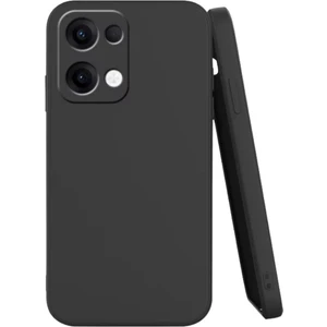 Oppo Reno 13 Uyumlu Silikon Kılıf - Kamera Korumalı Esnek Pastel Renk Kapak - Siyah